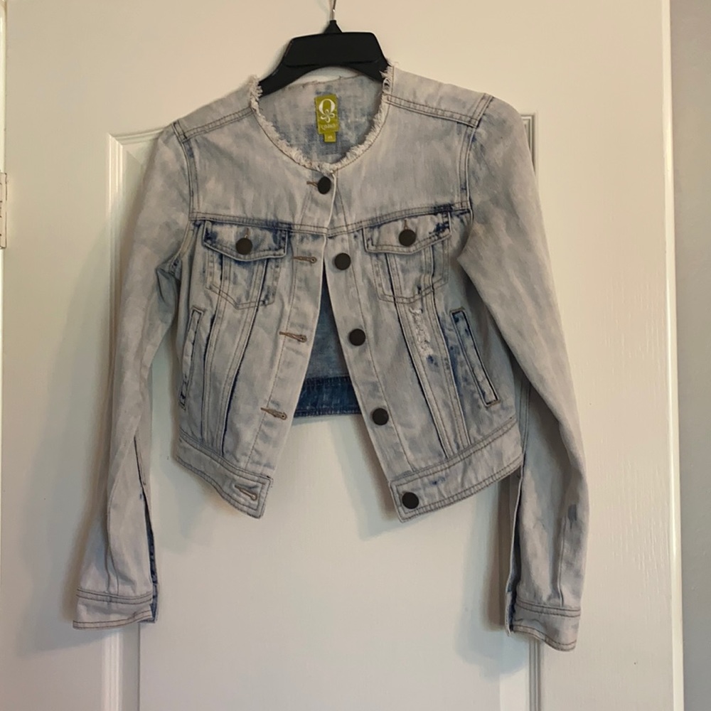 Half ripped jean jacket